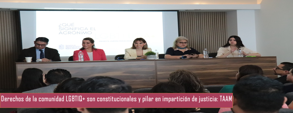 Derechos de la comunidad LGBTIQ+ son constitucionales y pilar en impartición de justicia: TAAM